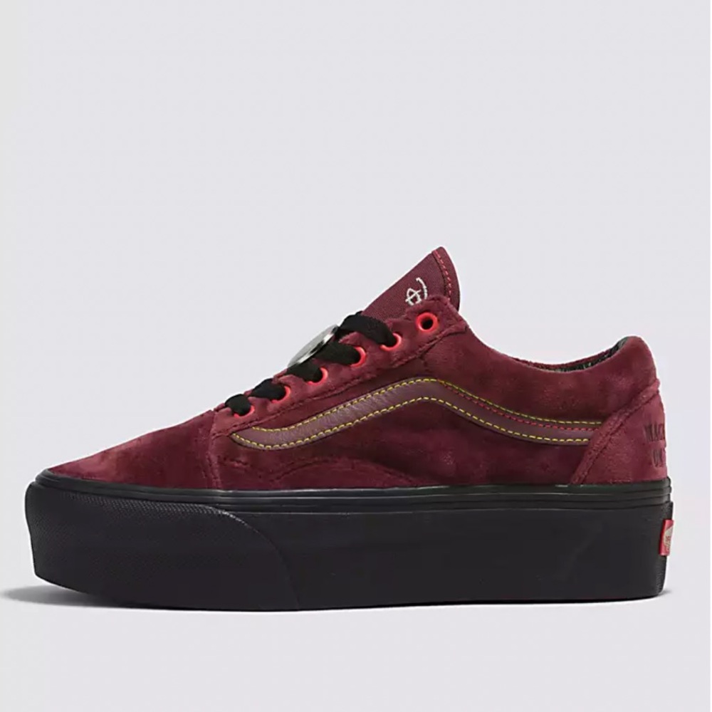 Vans Women's Dark Red Platform Sneakers